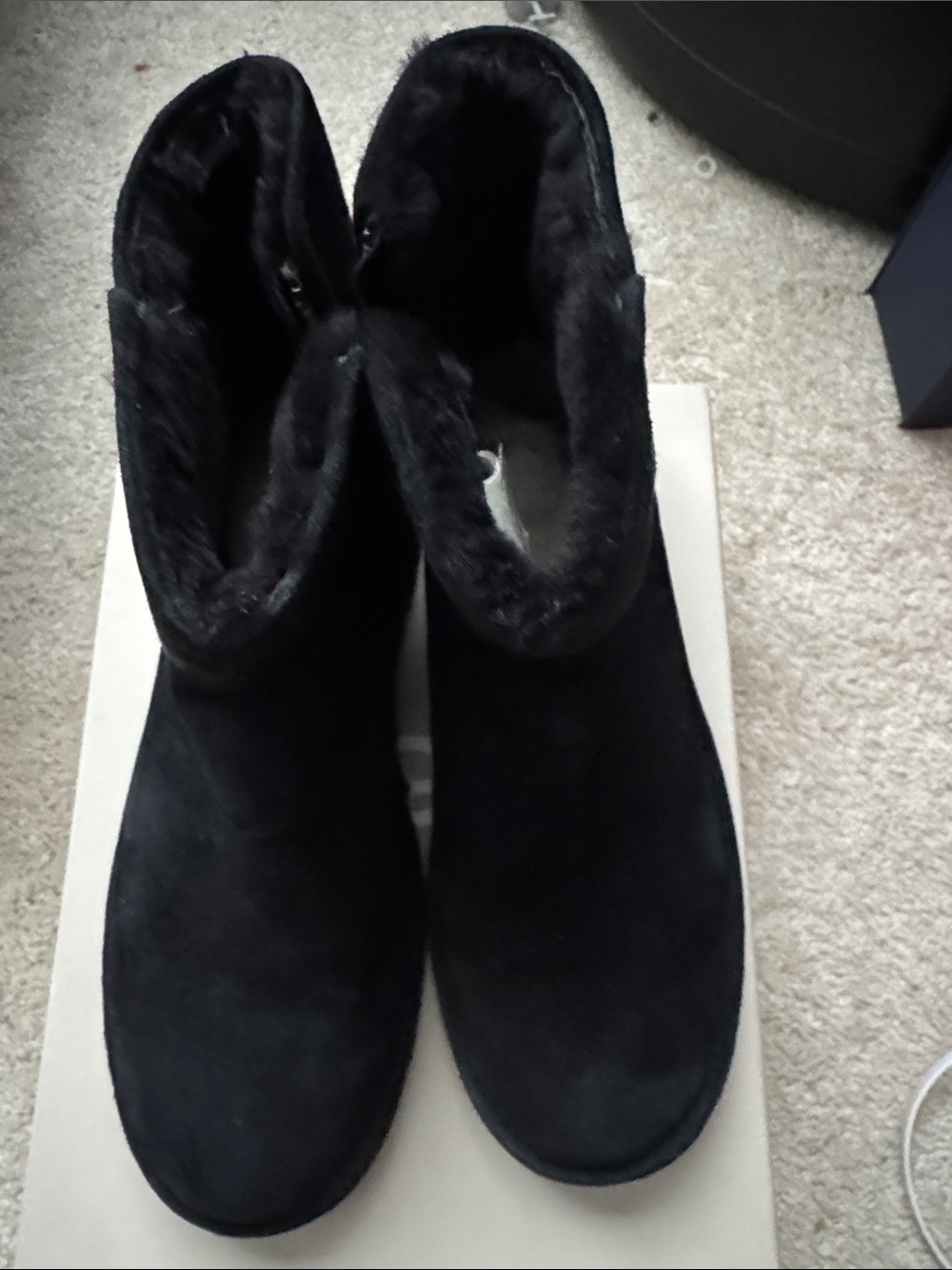 UGG Black Suede Short Zip Boot - Picture 3 of 3